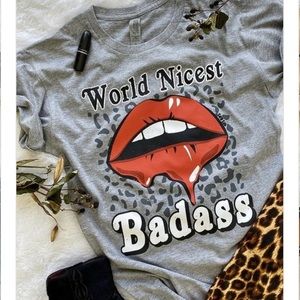 Gray T-shirt / World Nicest Badass